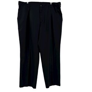 Nike Golf Mens 42x32 Black Dress Pants‎ Flat Front Performance Athletic